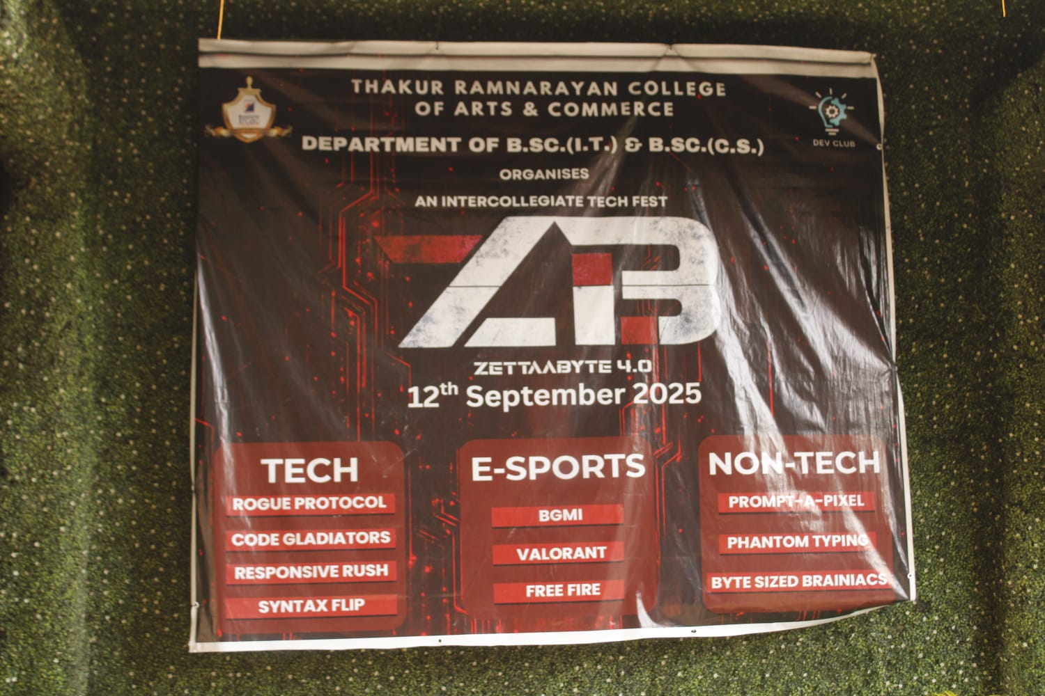 Zettaabyte 4.0 banner display at TRCAC